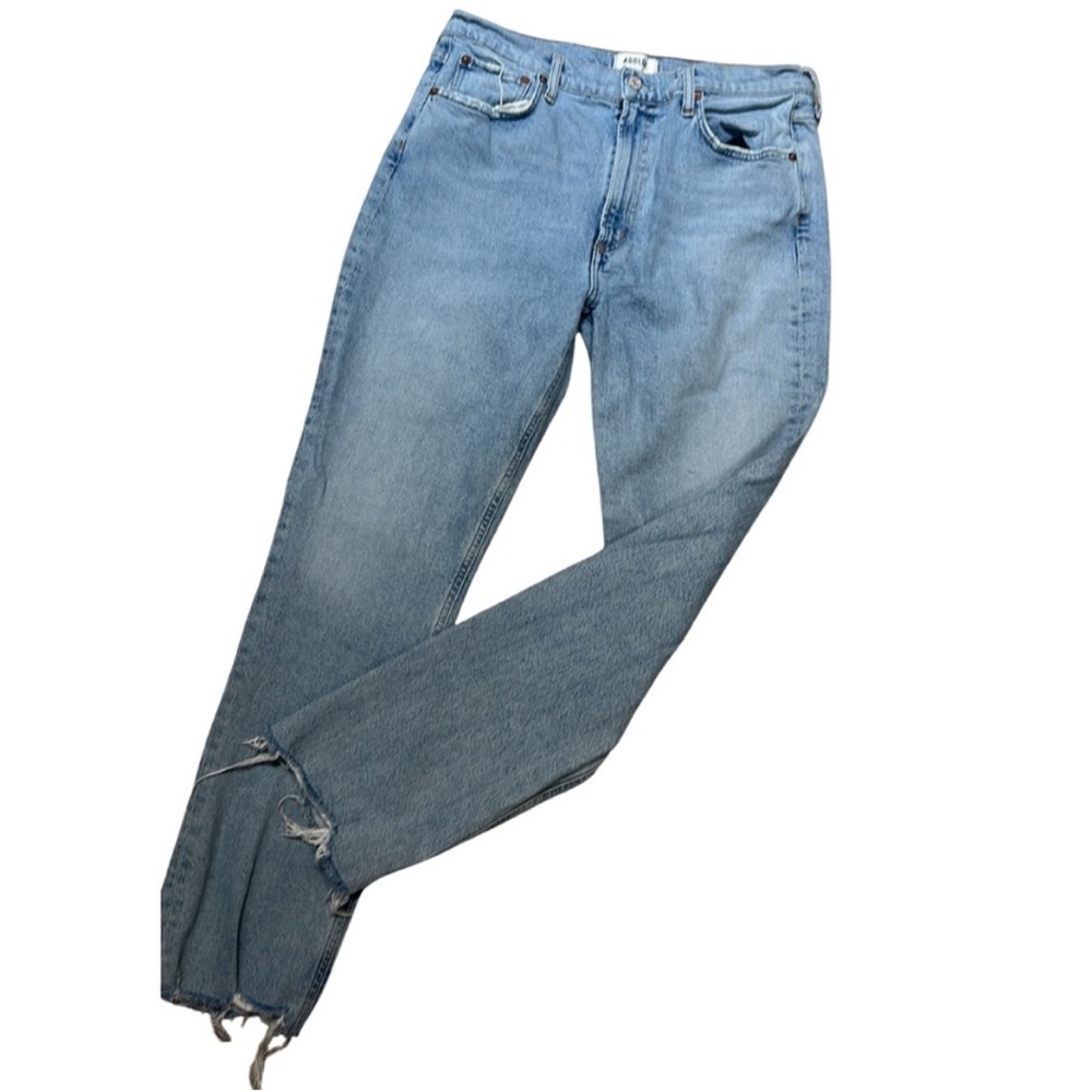 Algode High Rise Light Denim Distressed 10 Jeans